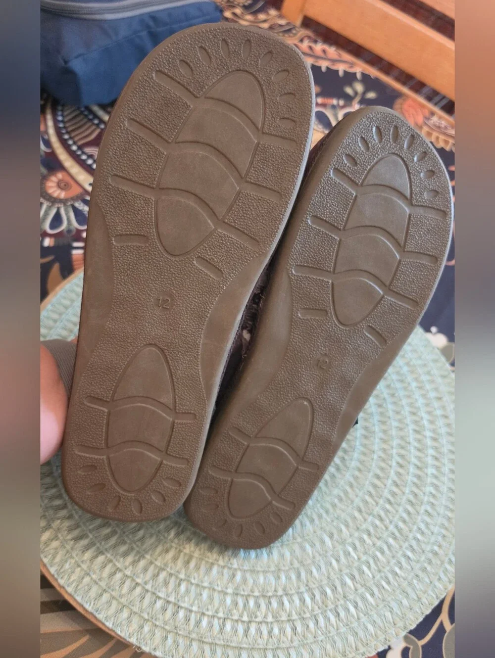 Justin Boots Men's Camo Brown Camo Faux Fur Slip-On Slippers Size 12 NWT